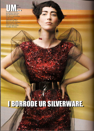 Illustration for article titled LOL'Vogue': Scarves, Silverware & Scooters